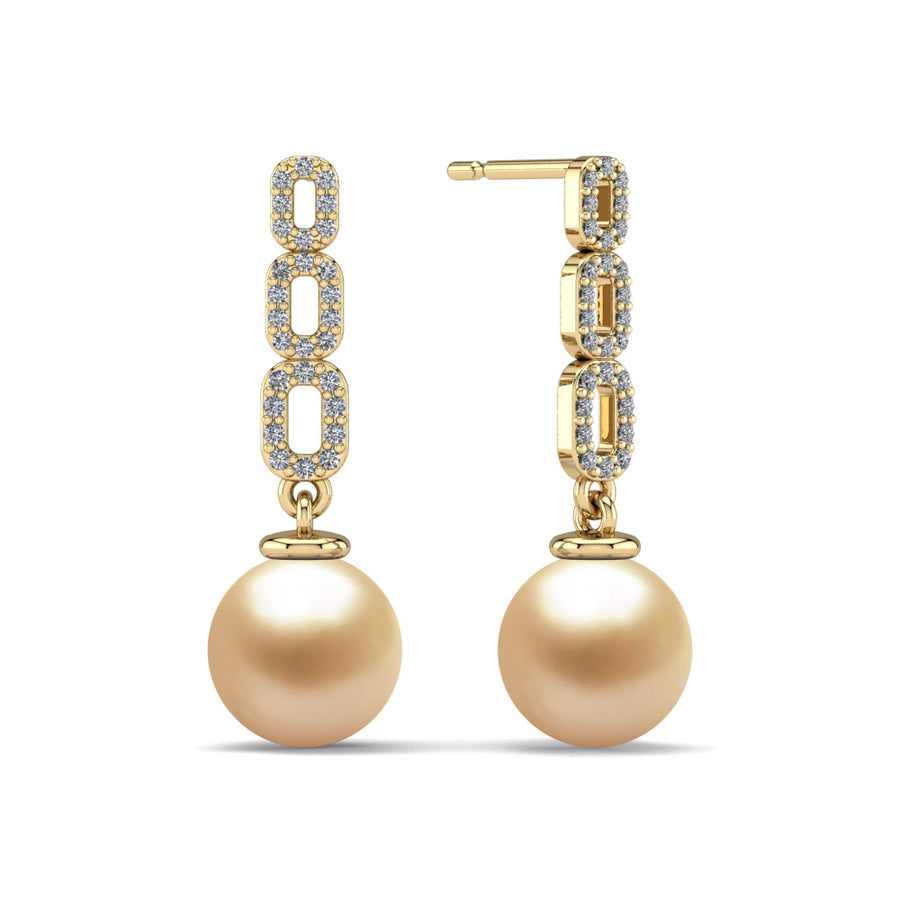 Link and Pearl Drop Earrings