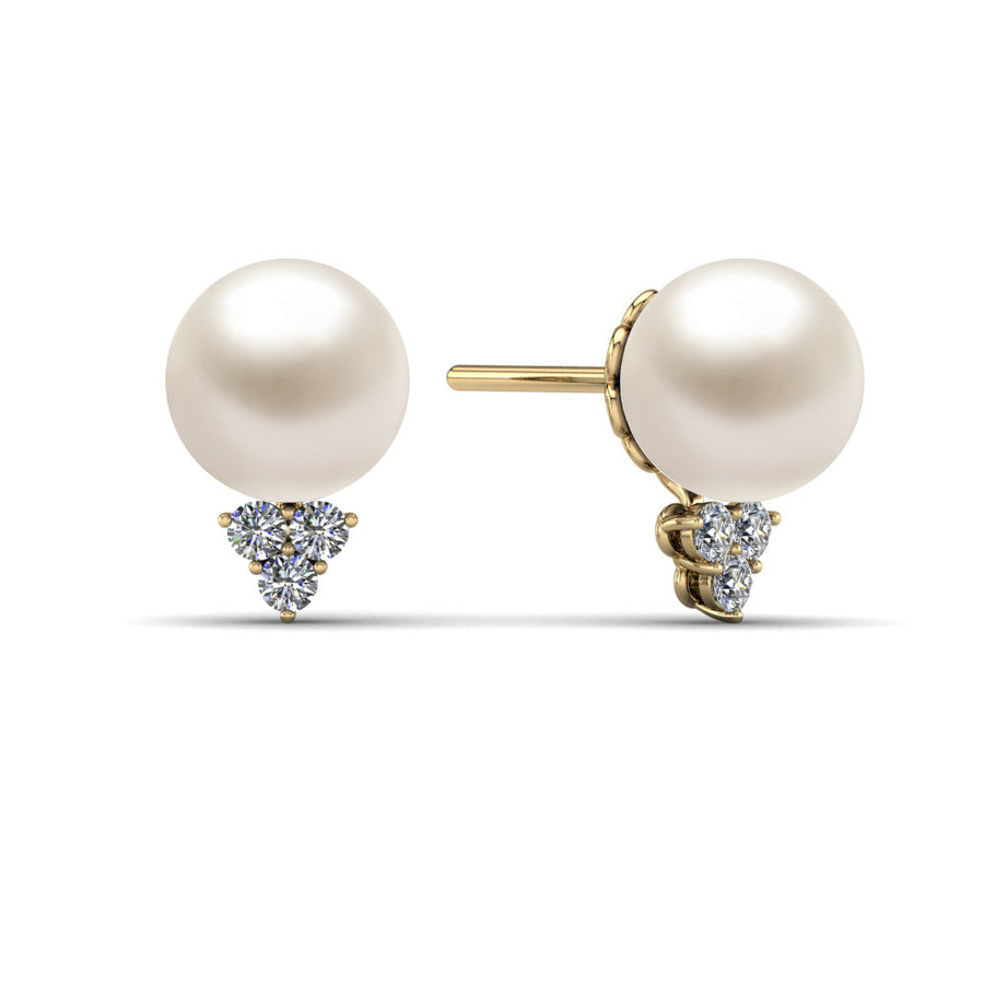 18ct Yellow Gold Akoya Pearl Earrings | 0005198 | Beaverbrooks the Jewellers