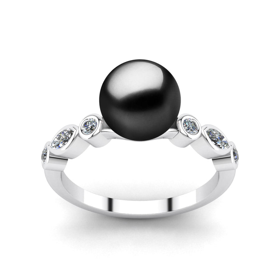 Fire and Ice Pearl Ring