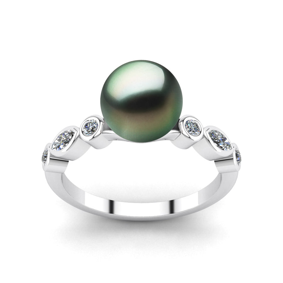 Fire and Ice Pearl Ring