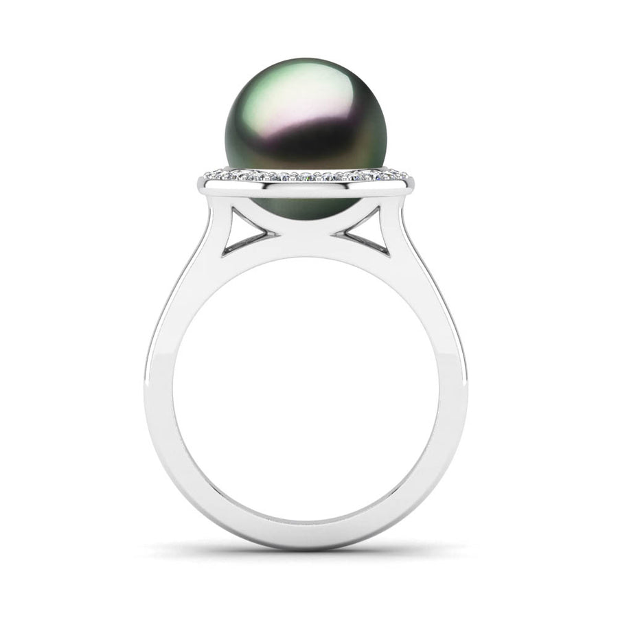 Diamond Halo Pearl Ring - Scale Test