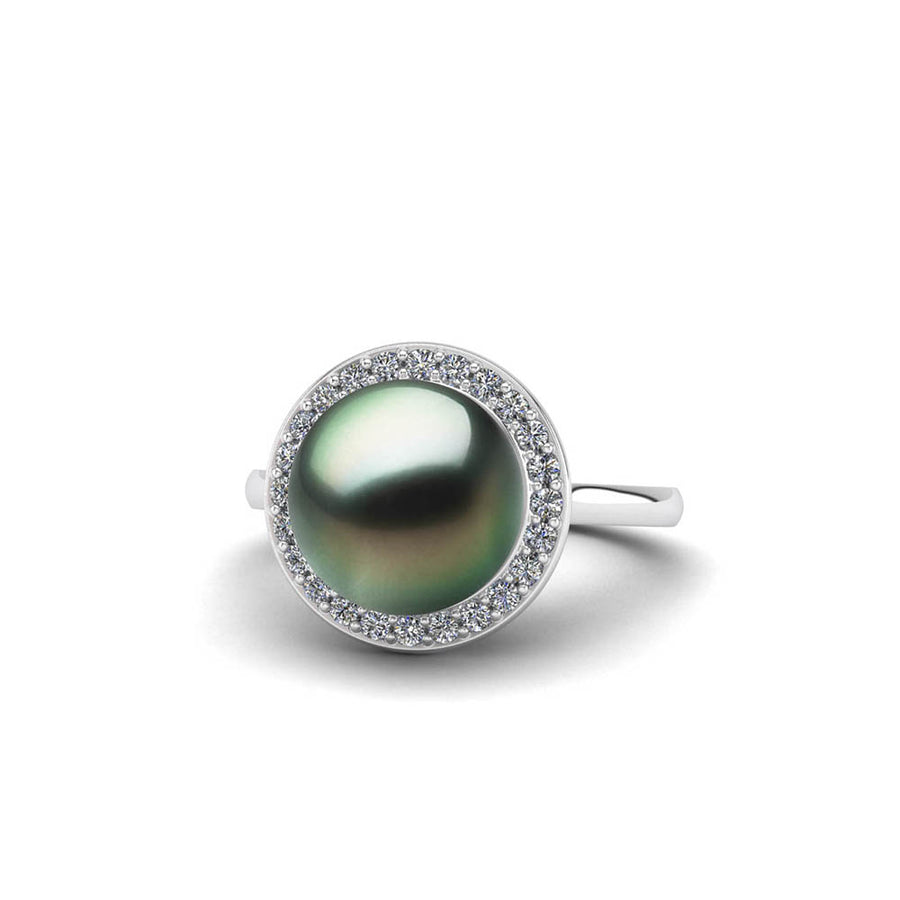 Diamond Halo Pearl Ring - Scale Test