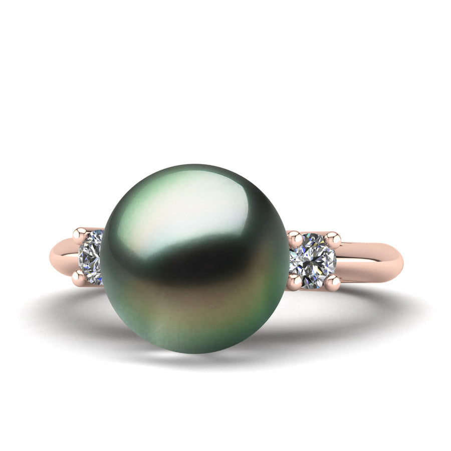 Generations Pearl Ring-18K Rose Gold-Tahitian-Green