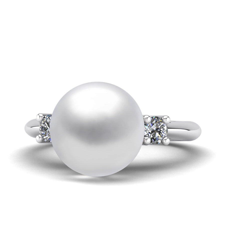 Generations Pearl Ring-Platinum-South Sea-South Sea White
