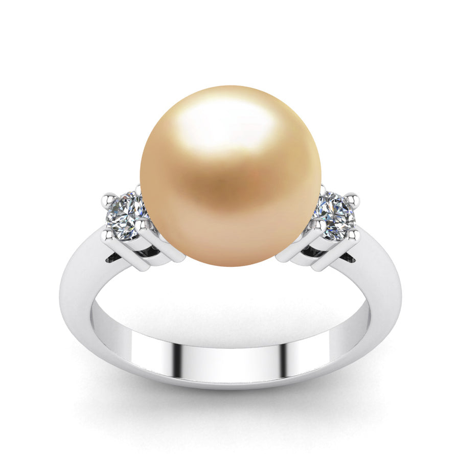 Generations Pearl Ring-Platinum-South Sea Golden-Golden