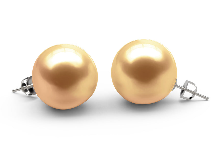 Golden South-Sea-Golden Earrings - AA