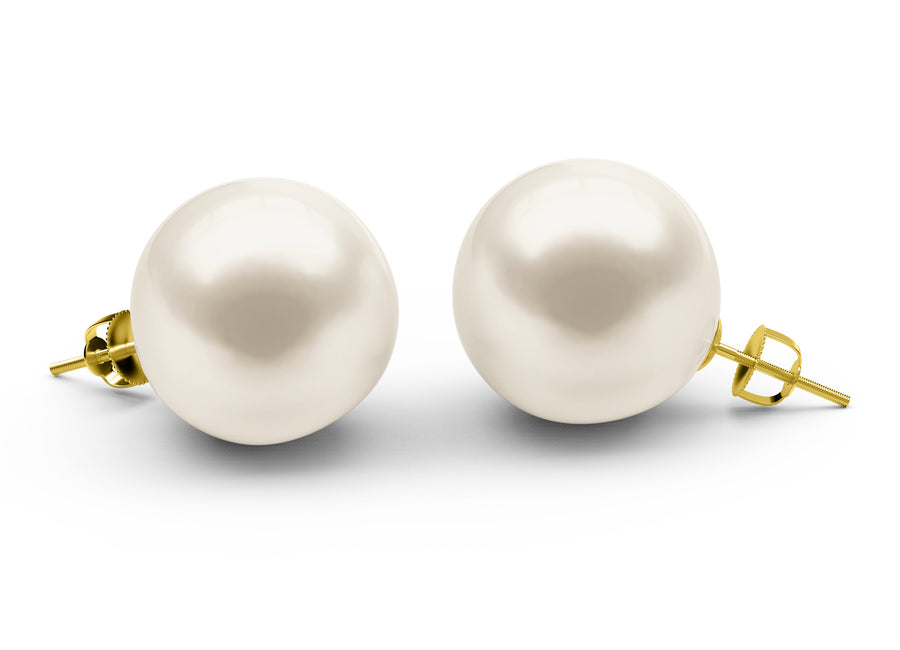 South-Sea-White South-Sea Earrings - AAA