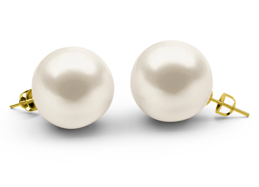South-Sea-White South-Sea Earrings - AAA