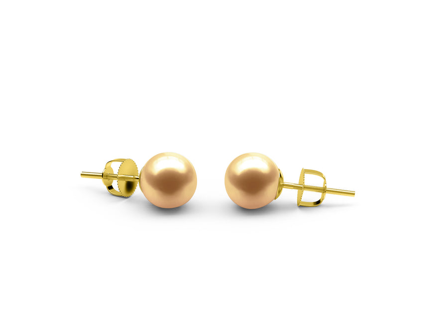 Golden South-Sea-Golden Earrings - AAA