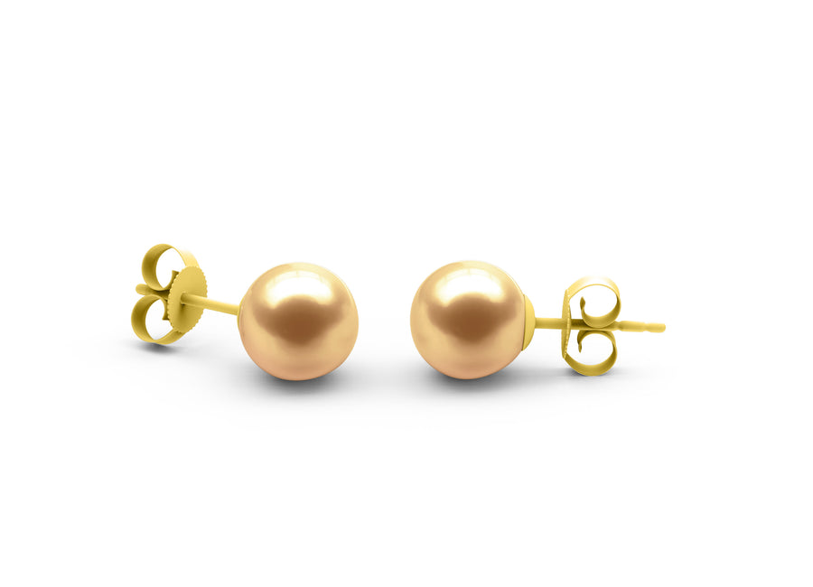 Golden South-Sea-Golden Earrings - AAA