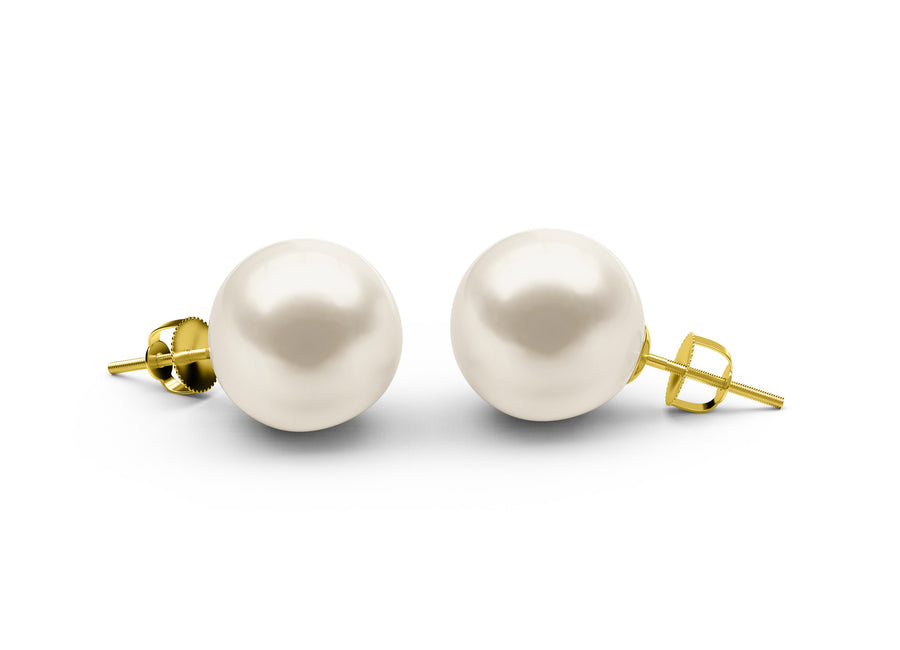 South-Sea-White South-Sea Earrings - AA