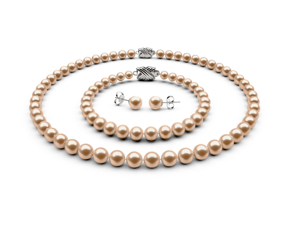 6.5-7mm AAA Peach Freshwater Complete Set