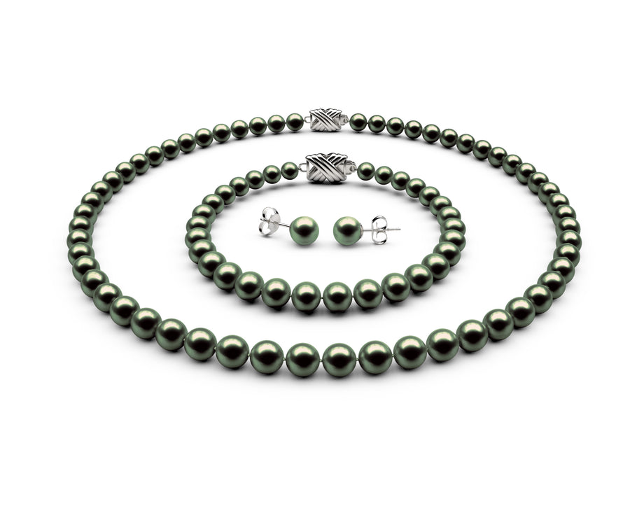 6-6.5mm AAA Black-Green Freshwater Complete Set