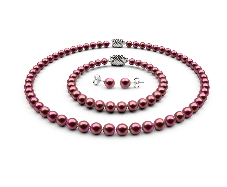 6-6.5mm AA Cranberry Freshwater Complete Set