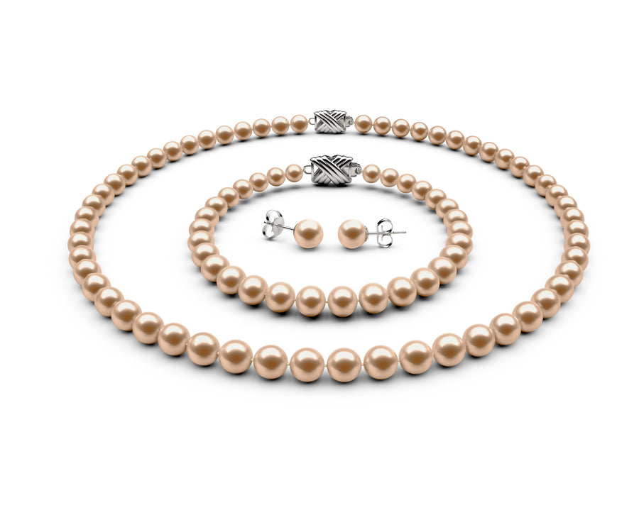 6-6.5mm AAA Peach Freshwater Complete Set