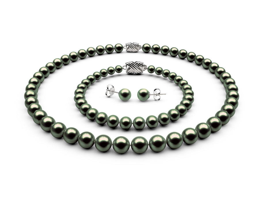 7.5-8mm AAA Black-Green Freshwater Complete Set
