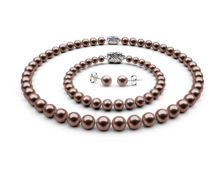 7.5-8mm AA Chocolate Freshwater Complete Set