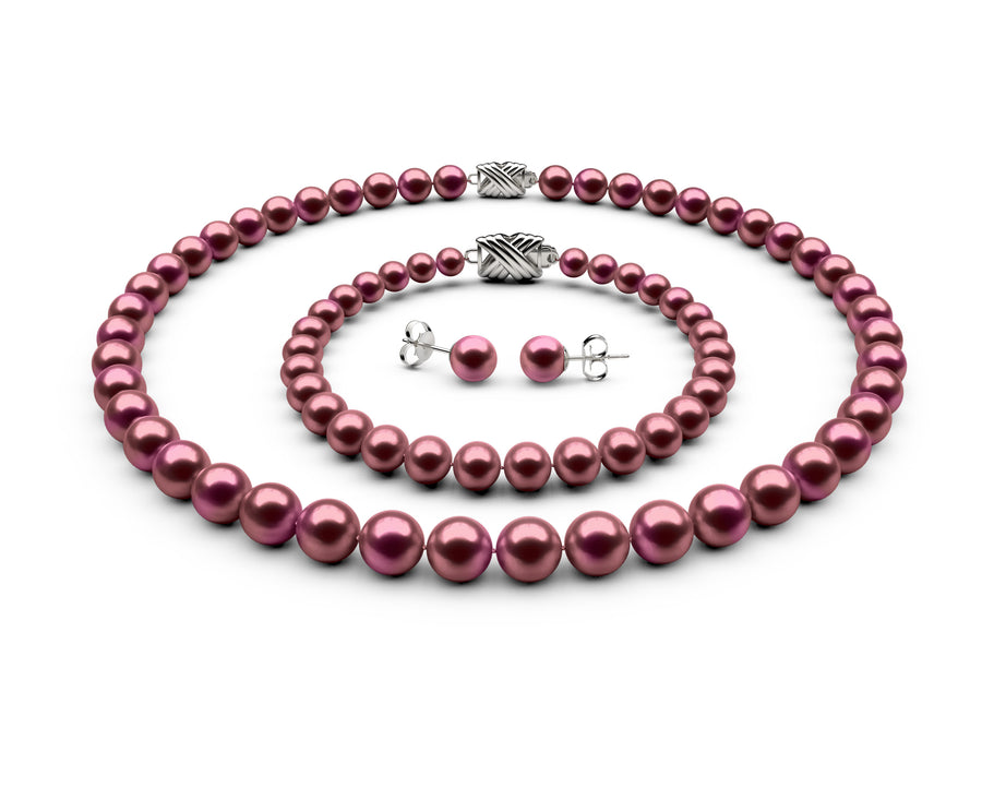 7.5-8mm AAA Cranberry Freshwater Complete Set