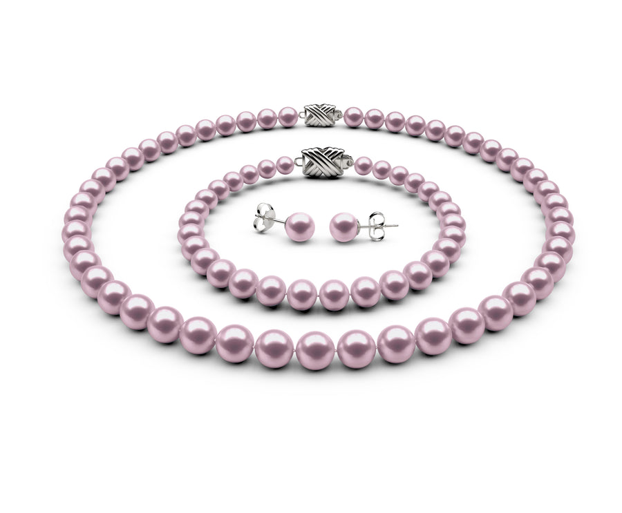 7-7.5mm AAA Lavender Freshwater Complete Set