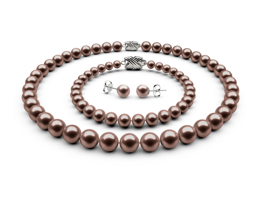 8.5-9mm AA Chocolate Freshwater Complete Set