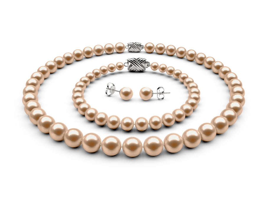 8.5-9mm AAA Peach Freshwater Complete Set