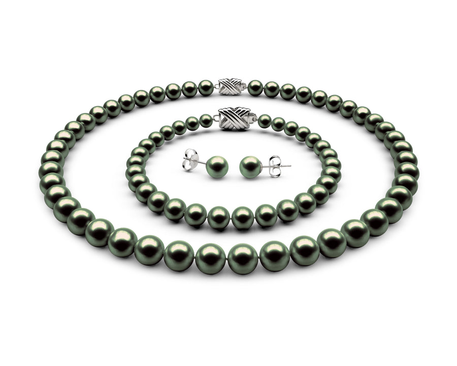 8-8.5mm AA Black-Green Freshwater Complete Set