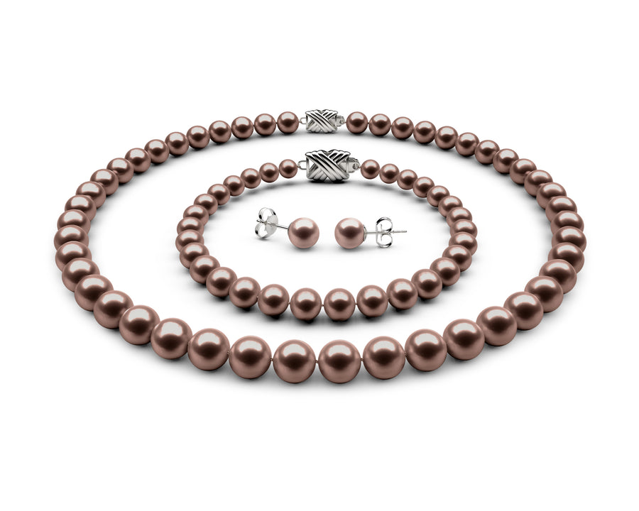 8-8.5mm AA Chocolate Freshwater Complete Set
