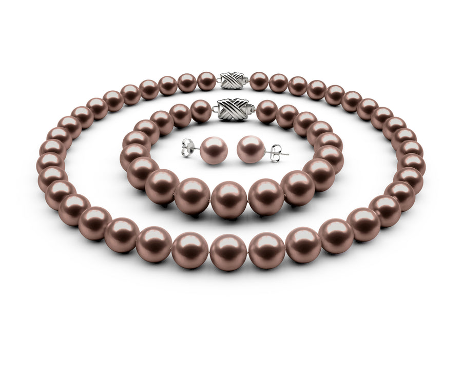 9-9.5mm AA Chocolate Freshwater Complete Set