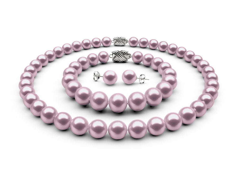9-9.5mm AAA Lavender Freshwater Complete Set