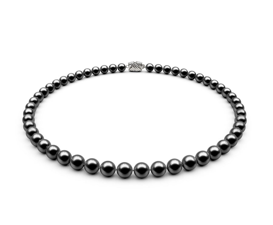 6.5-7mm AA Black Freshwater Necklace