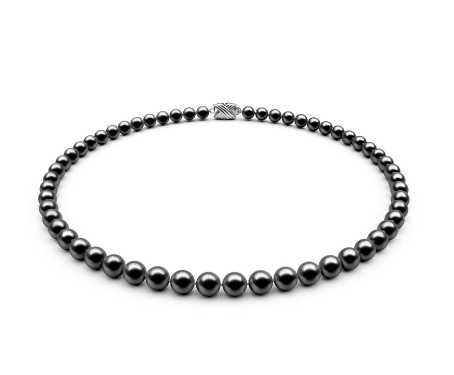 6-6.5mm AAA Black Freshwater Necklace