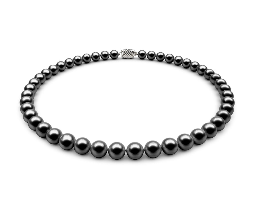 8-8.5mm AA Black Freshwater Necklace